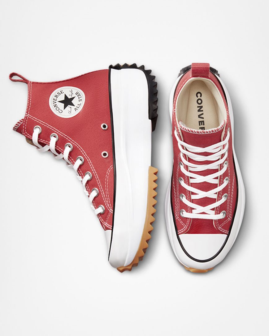 Women's Converse Run Star Hike High Top Platform Shoes Red / White / Black | AU 46983D